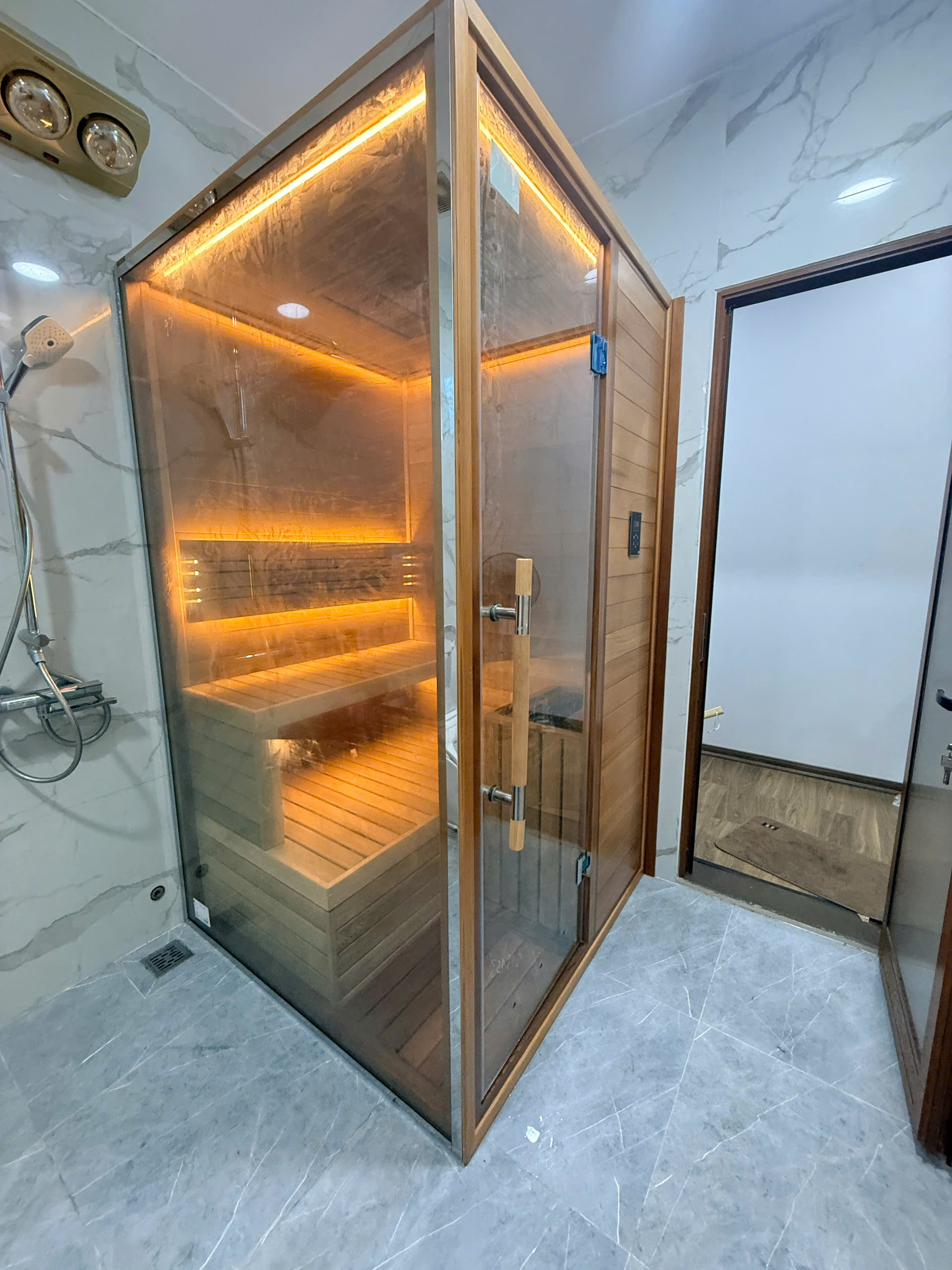 Thi công phòng xông hơi cao cấp 2026 tại Hòa Bình (17)