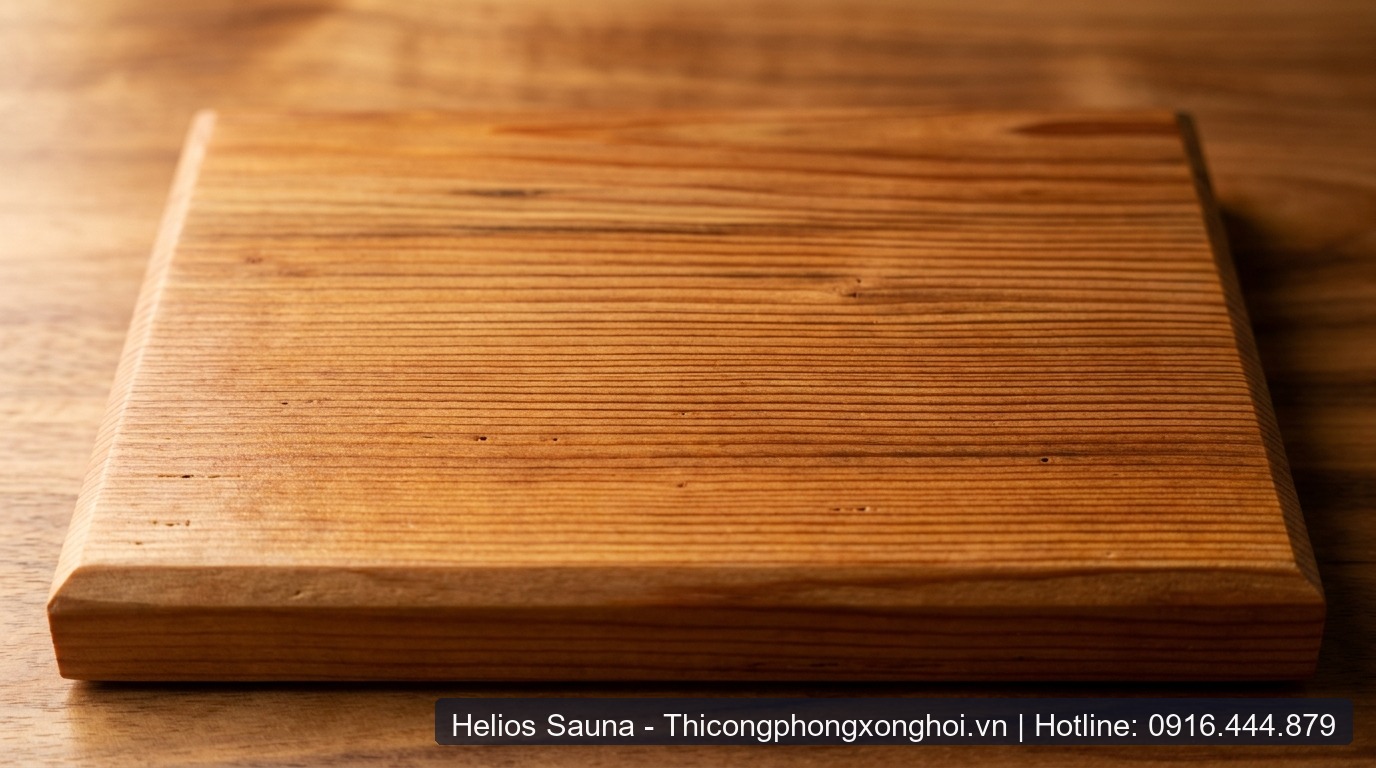 Cận cảnh thớ gỗ Tuyết tùng đỏ Western Red Cedar nhập khẩu Canada không mắt chết