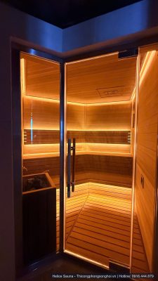 Mẫu Phòng Xông Hơi Hồng Ngoại Gia Đình Cao Cấp (Infrared Sauna) lắp đặt trong phòng ngủ biệt thự