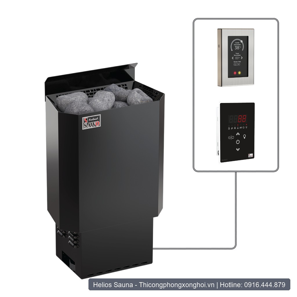 Máy xông hơi khô tạo ẩm SAWO Nordex Combi vỏ Inox 304