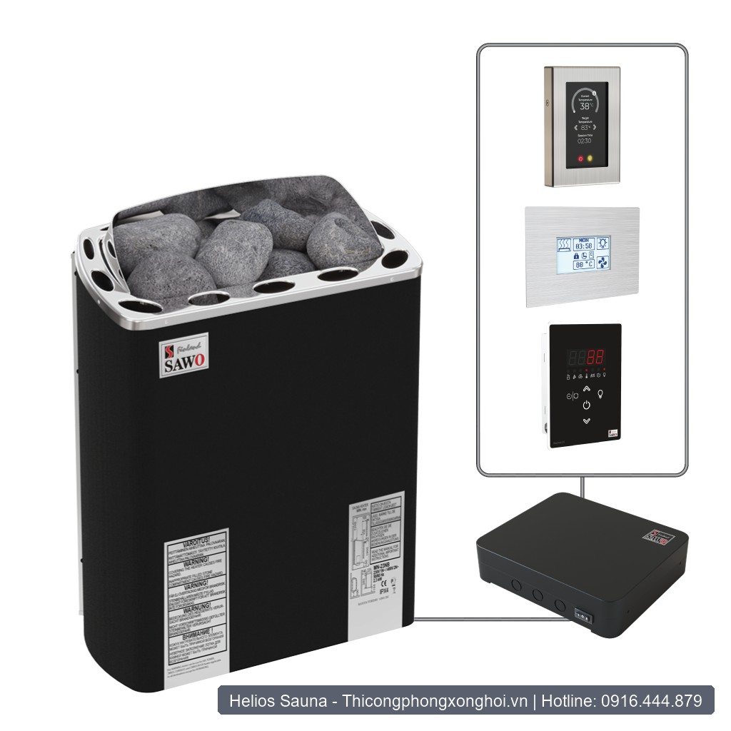 Máy xông hơi khô tạo ẩm mini SAWO Nordex Mini Combi
